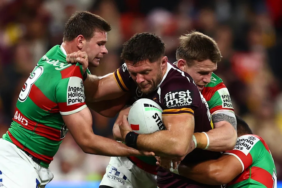 Seen here, Brisbane Broncos forward Corey Jensen.