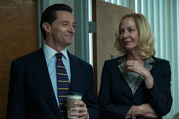 Hugh Jackman and Allison Janney in Bad Education.