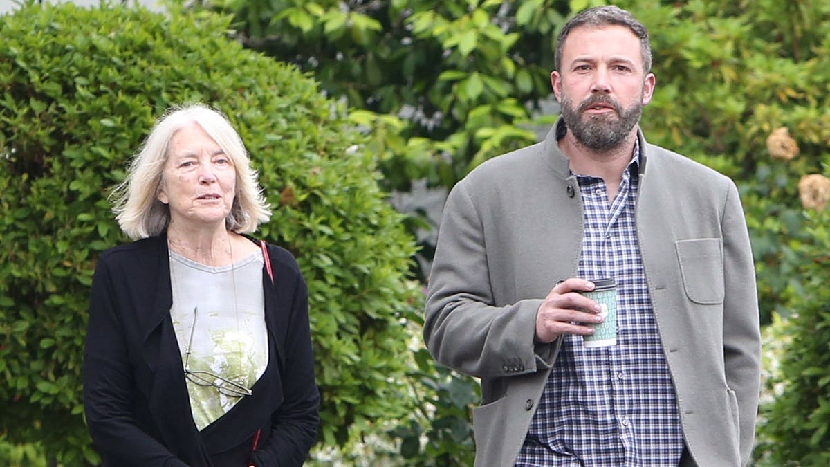 Ben Affleck and his mom walking in Los Angeles in June 2019.