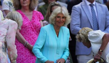 Queen Camilla visits Wimbledon and is joined by actor who played her husband