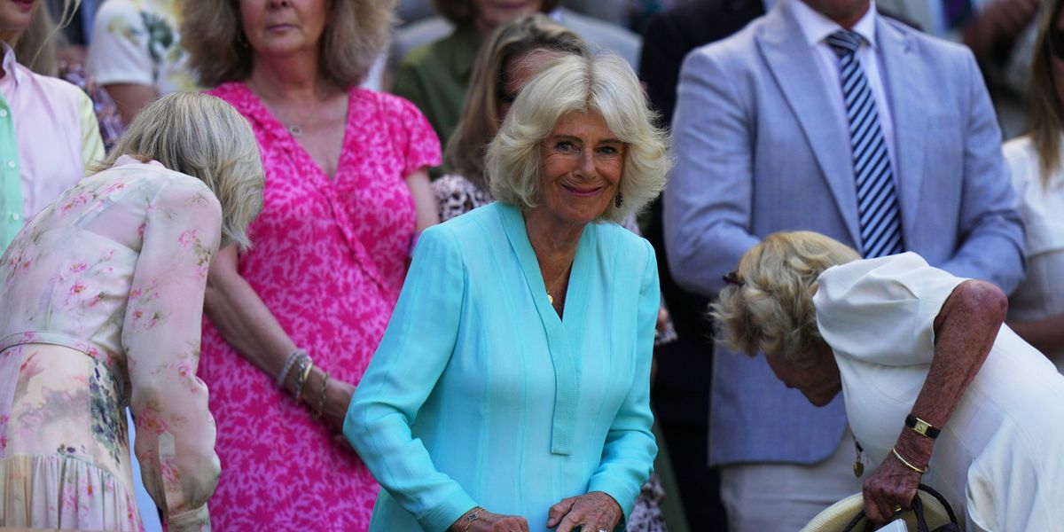 Queen Camilla visits Wimbledon and is joined by actor who played her husband