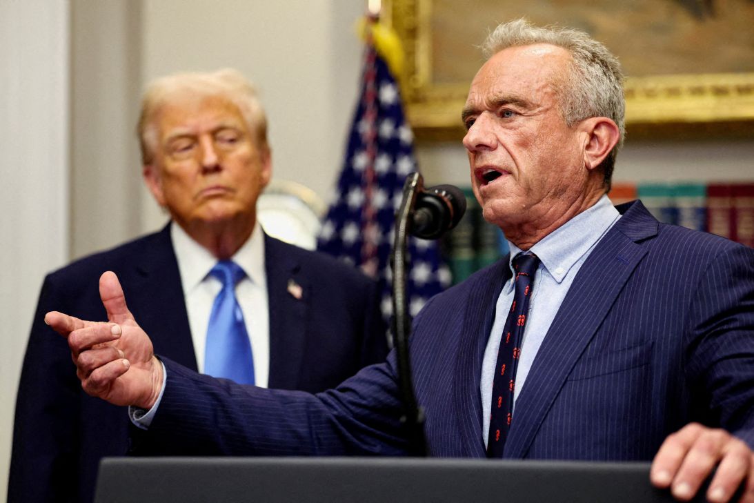 HHS Secretary Robert F. Kennedy Jr., shown here with President Donald Trump at the White House last year, has rejected studies involving millions of people over the past two decades that concluded there is no credible link between vaccines and autism.
