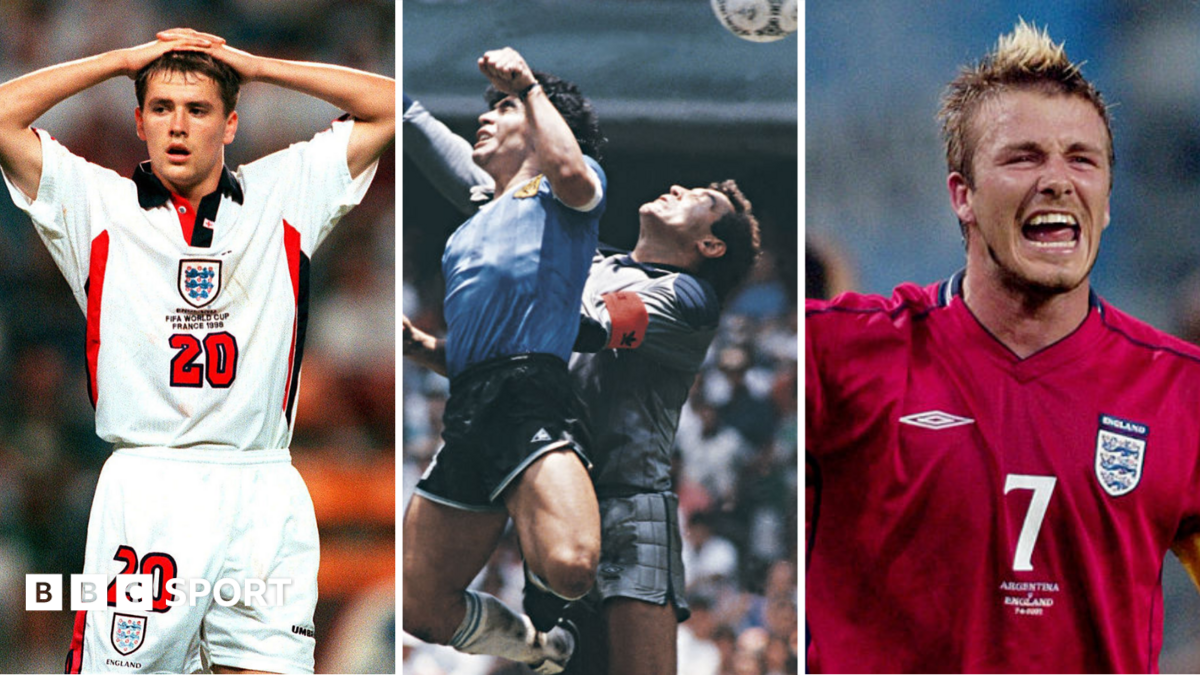 Michael Owen, Diego Maradona and David Beckham