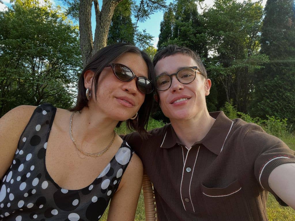 Elliot Page and Julia Shiplett share a photo to celebrate Pride Month, posted on Instagram