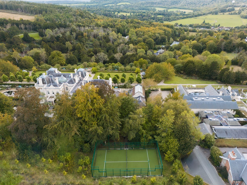 aerial shot of the padel court at beaverbrook