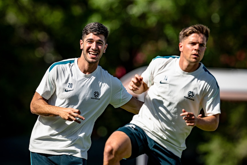 Cristian Volpato of Australia trains with the national team