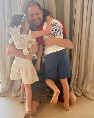 Princess Lilibet, Prince Harry and Prince Archie in a photo Meghan Markle posted for Father's Day on June 21, 2026.Credit: Meghan Markle/Instagram