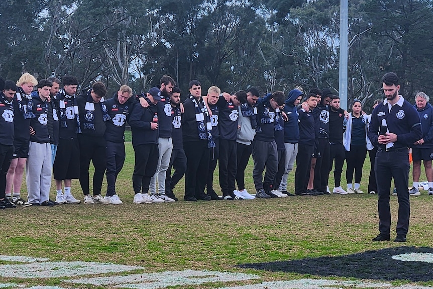 A memorial of a football oval