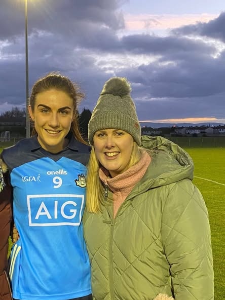 Sharon and Eilish ODowd at a Gaelic game.
