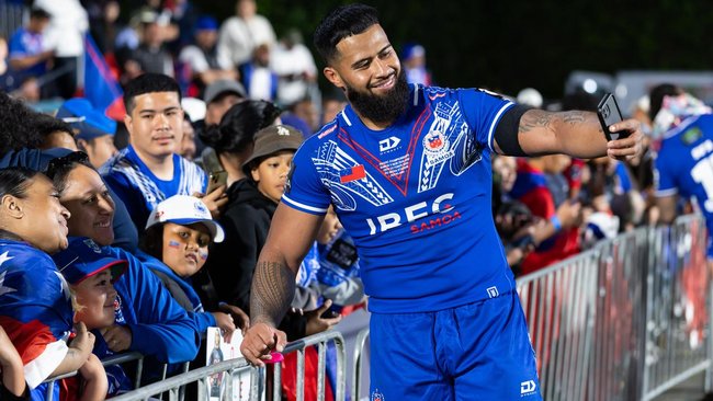 Payne Haas has been embraced by Samoa supporters since his international allegiance switch.