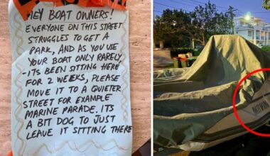 Boat parked on Australian suburban street ‘is legal’
