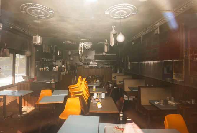 News. Structure Fire. Satchmo Cafe & Delicatessen, Fitzgerald Street, North Perth. Interior. Picture: Jackson Flindell