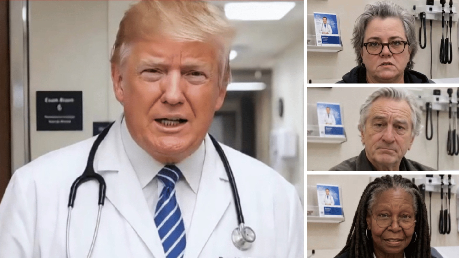 Trump plays doctor in wild AI video treating celebrities with ‘Trump derangement syndrome’