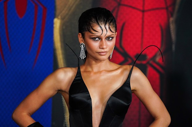 Zendaya at the premiere of Spider-Man: Brand New Day on Monday, July 27, 2026, at the Dolby Theatre in Los Angeles.