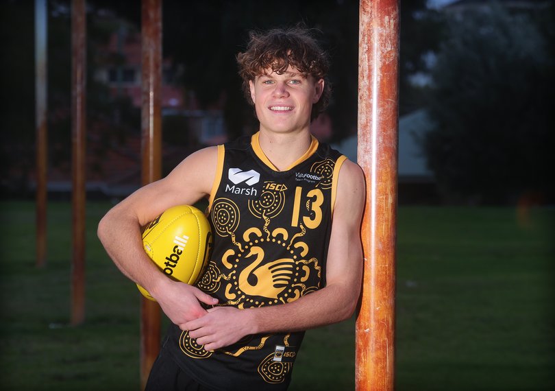 Sport. Football. WA under-18s footballer Heath Mellody before training in Tuart Hill. 