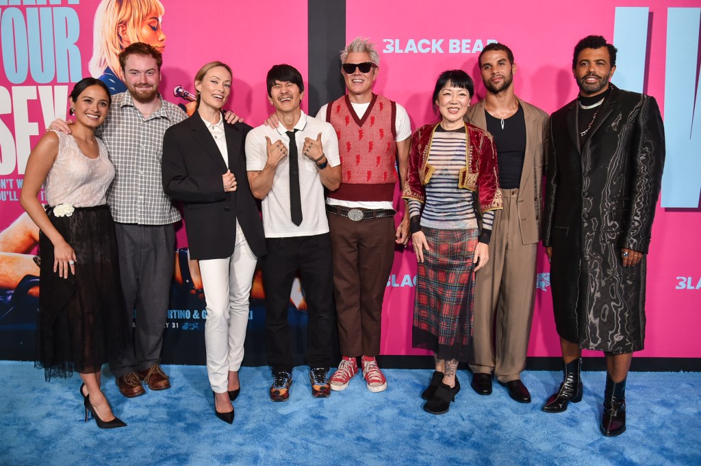 Chase Sui Wonders, Cooper Hoffman, Olivia Wilde, Gregg Araki, Johnny Knoxville, Margaret Cho, Mason Gooding and Daveed Diggs at the premiere of "I Want Your Sex"
