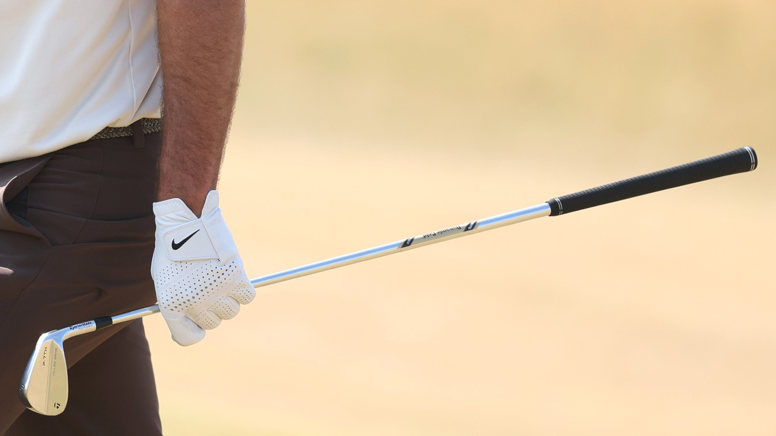 A close-up of the True Temper Dynamic Gold Tour Issue shaft