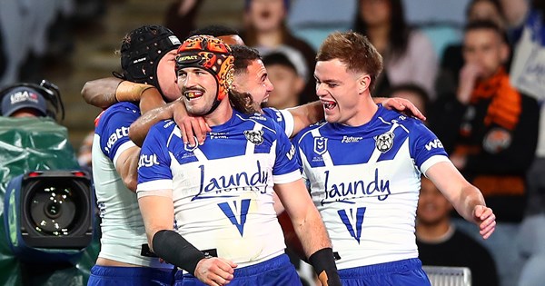 NRL 2026, live blog, round 20, Bulldogs, Wests Tigers, Raiders, Rabbitohs, Warriors, Dragons, match highlights, injuries, coaches media conferences