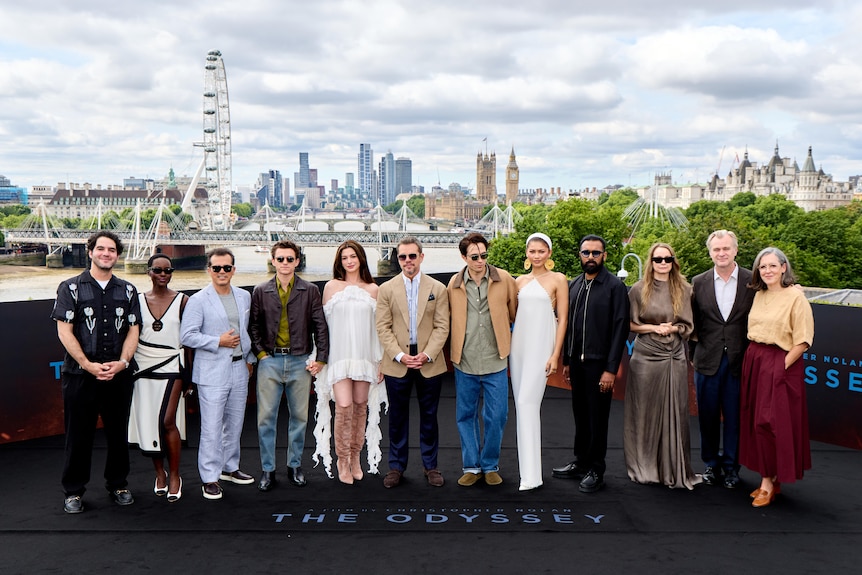 Christopher Nolan and cast at the London premiere
