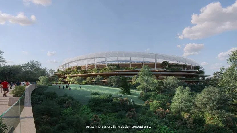 FUTURE: An artist's impression of Victoria Park stadium.