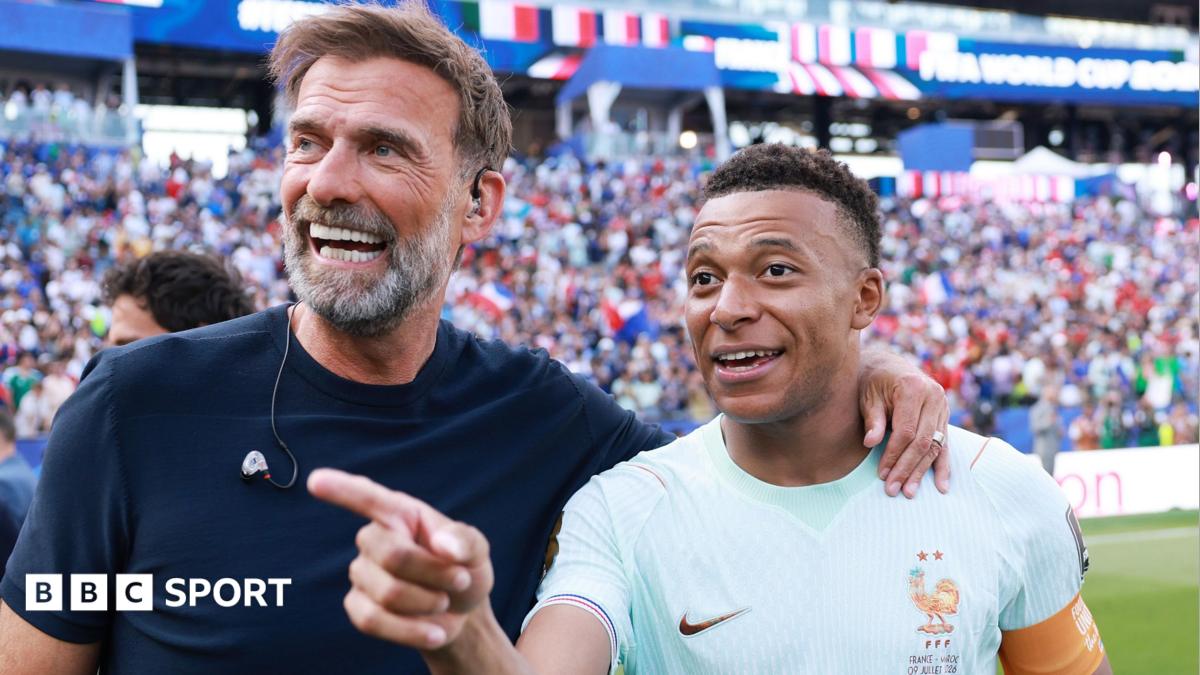 Jurgen Klopp and Kylian Mbappe