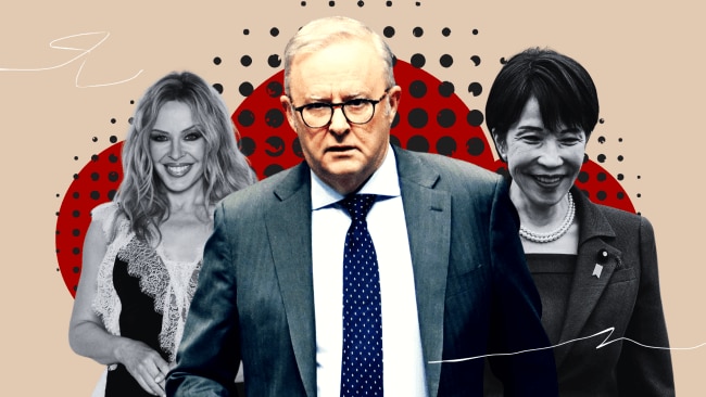 Prime Minister Anthony Albanese has sparked controversy over his crude comments about Kylie Minogue and Japanese PM Sanae Takaichi on the Bush Deep podcast.