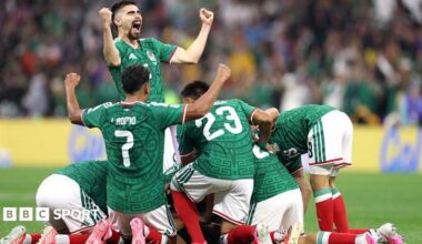 Mexico fans celebrate in Los Angeles