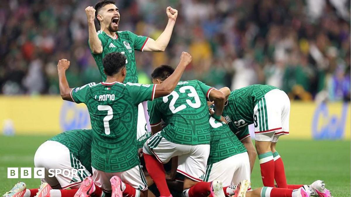 Mexico fans celebrate in Los Angeles