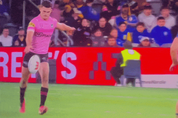 Nathan Cleary’s kick didn’t miss Tallyn Da Silva.