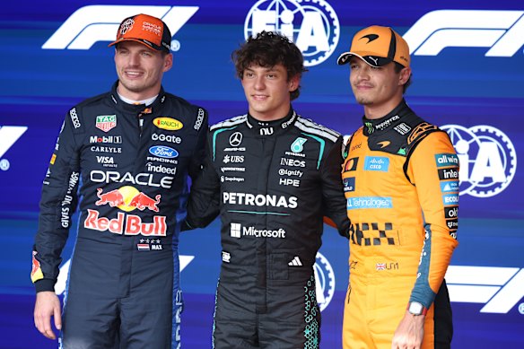 Mercedes’ Kimi Antonelli secured another pole position, ahead of Red Bull’s Max Verstappen and McLaren’s Lando Norris.