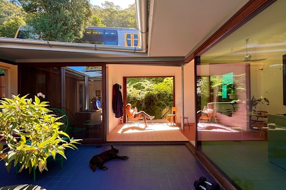 Stephen Collier in the home he designed that won an award for residential housing in the 2026 NSW Architecture Awards. 
