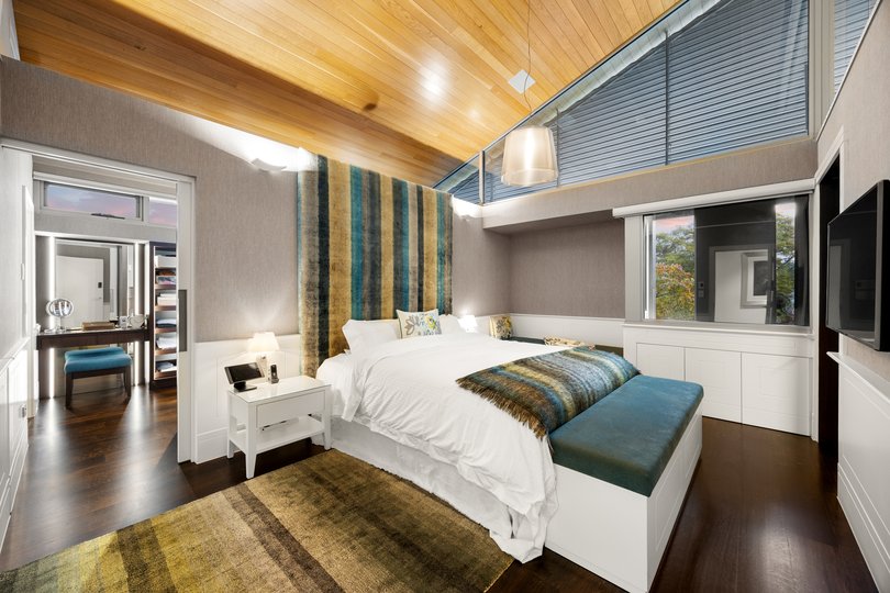The master suite is the picture of opulence.