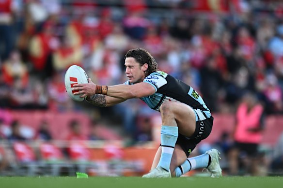 Nicho Hynes set a Sharks record for most points scored in a game.