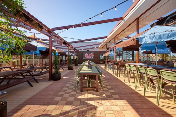 Beer garden.
