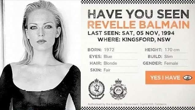 A missing person's poster showing a young woman.