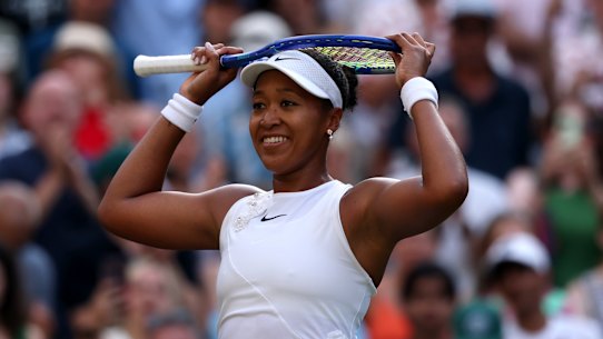 Naomi Osaka is into the Wimbledon quarter-finals for the first time.