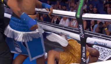 Amado Vargas kicked out of the ring by James Springer at BKB 57