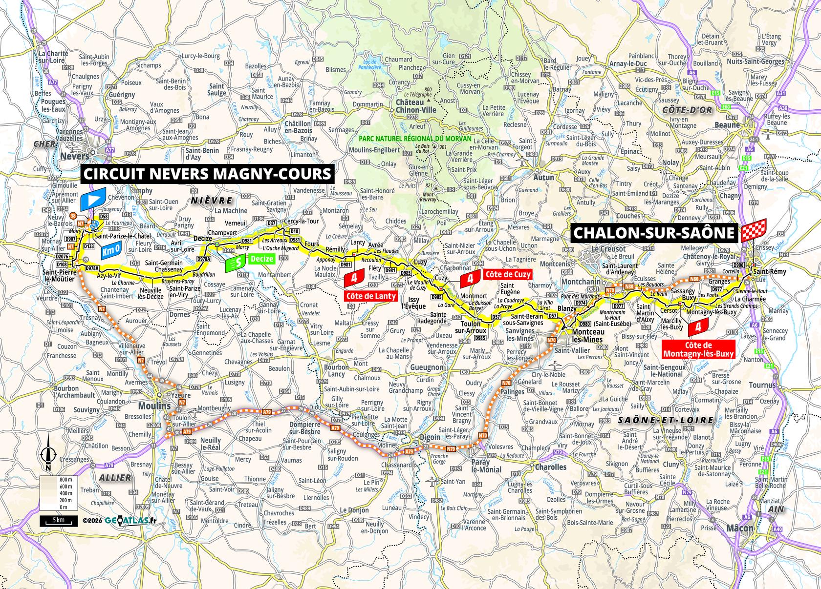 Route information for the 2026 Tour de France