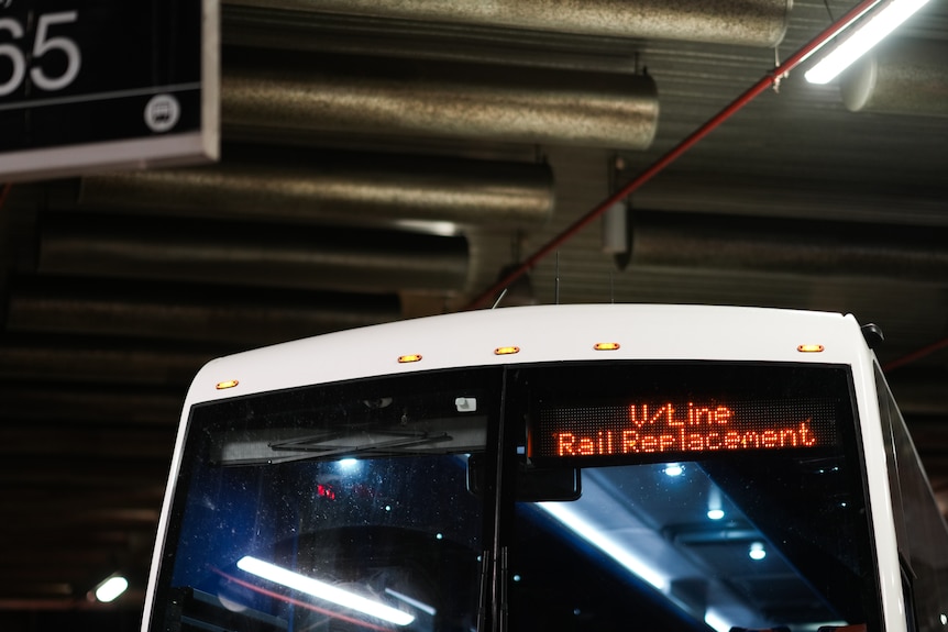 A replacement coach for a cancelled V Line service