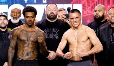Tim Tszyu v Errol Spence boxing LIVE updates: Start time, preliminary bouts, Jeff Fenech training Tsyu for first time