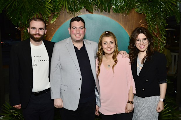 Connor Tomlinson, David Isaacman, Abbey Romeo, and Dani Bowman attend Netflix's "Love on the Spectrum" at TUDUM Theater on April 02, 2024 in Hollywood, California.