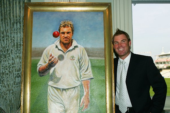 A portrait of Shane Warne was added to the Long Room gallery in 2005.