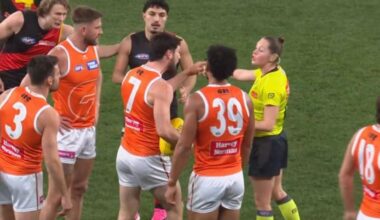 AFL issues heavy fine to Giants star Lachie Ash for misconduct towards umpire Jordyn Pearson