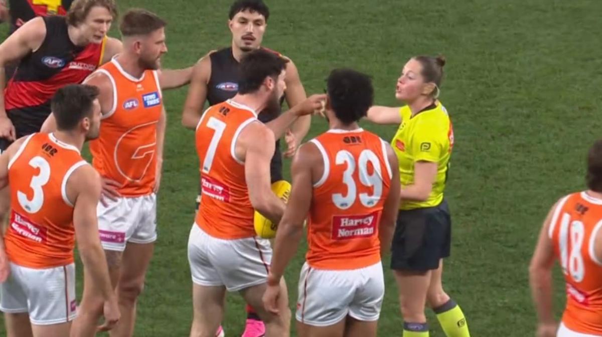 AFL issues heavy fine to Giants star Lachie Ash for misconduct towards umpire Jordyn Pearson