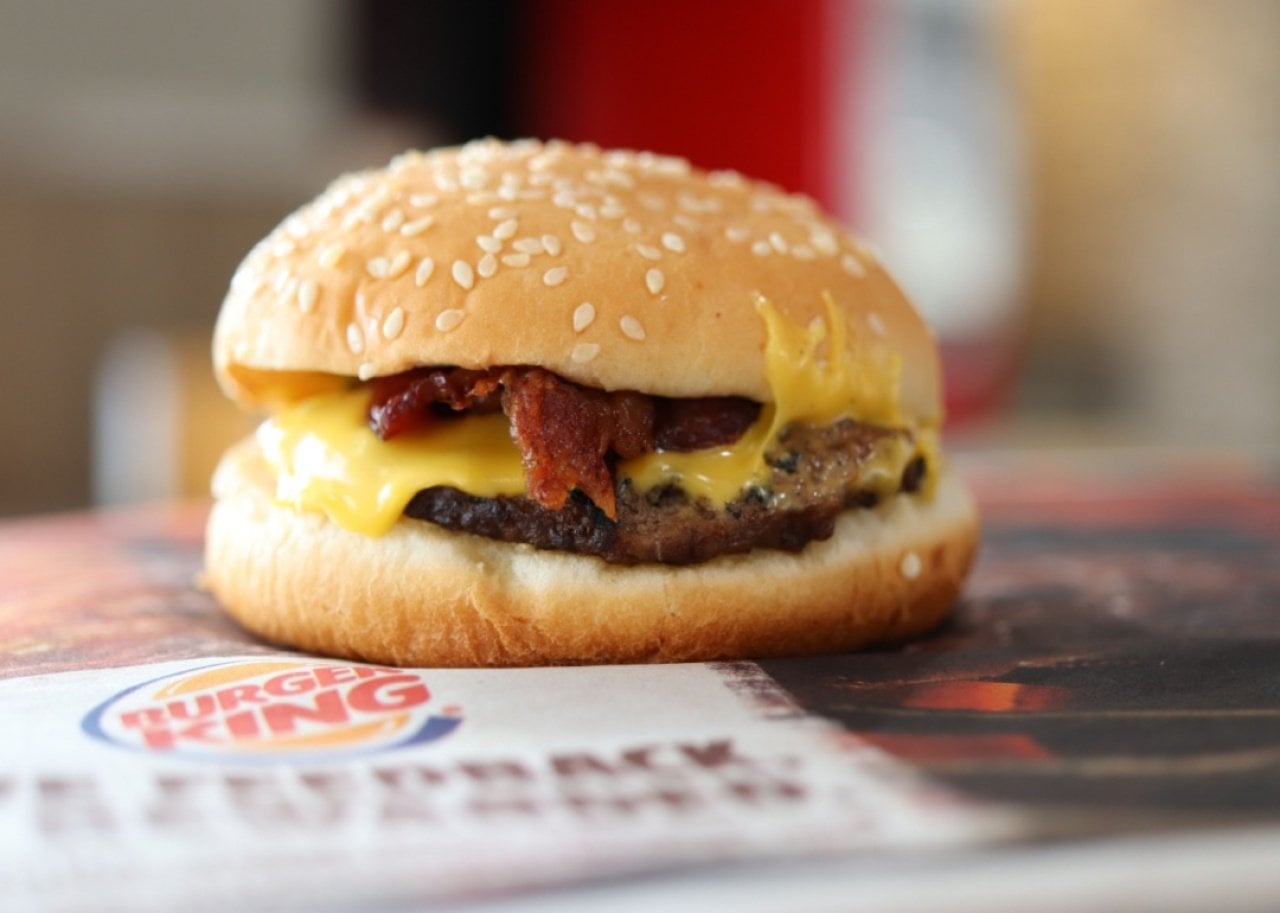 Bacon burger at Burger King. - 