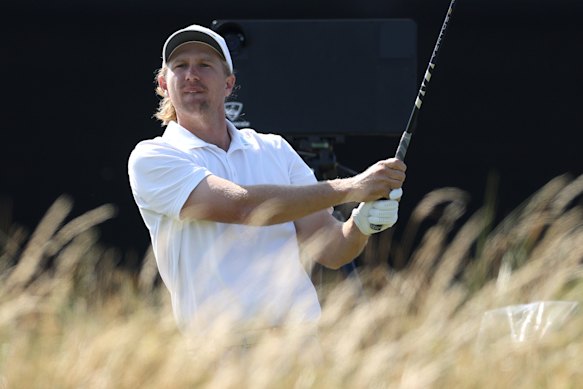 Australian golfer Travis Smyth during a practice round at Royal Birkdale ahead of this week’s Open Championship in England. 