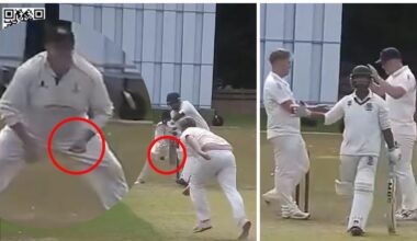 Cricket news 2026: Saltburn Cricket Club slip fielder clicking his fingers sparks social media outrage over cheating incident