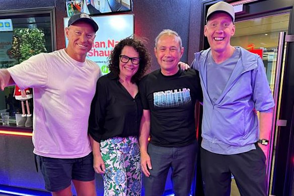 WA Premier Roger Cook with Nova’s Nathan, Nat and Shaun in 2024.