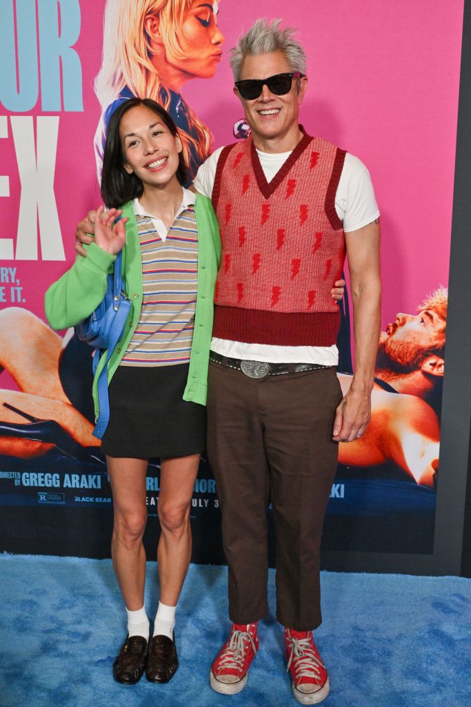 Emily Ting and Johnny Knoxville at the premiere of "I Want Your Sex"