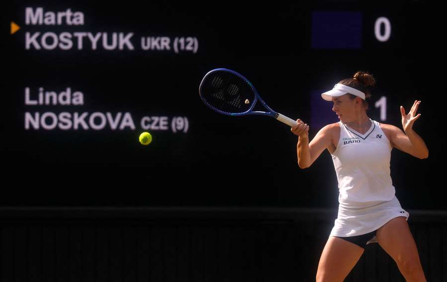Noskova in action during the opening stages